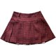 American retro plaid short skirt skirt for women spring and autumn large size high waist A-line slim and fat mm plaid pleated skirt