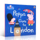 Imported English original pink pig little girl series: peppa pig peppa Goes to london to London Pig Page Pacific Platform children's enlightenment picture storybook 2-6 years old parent-child reading
