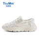 Tt/Mm/Toms women's shoes breathable single mesh thin lace mesh shoes trendy 2025 summer thick sole mesh small white shoes