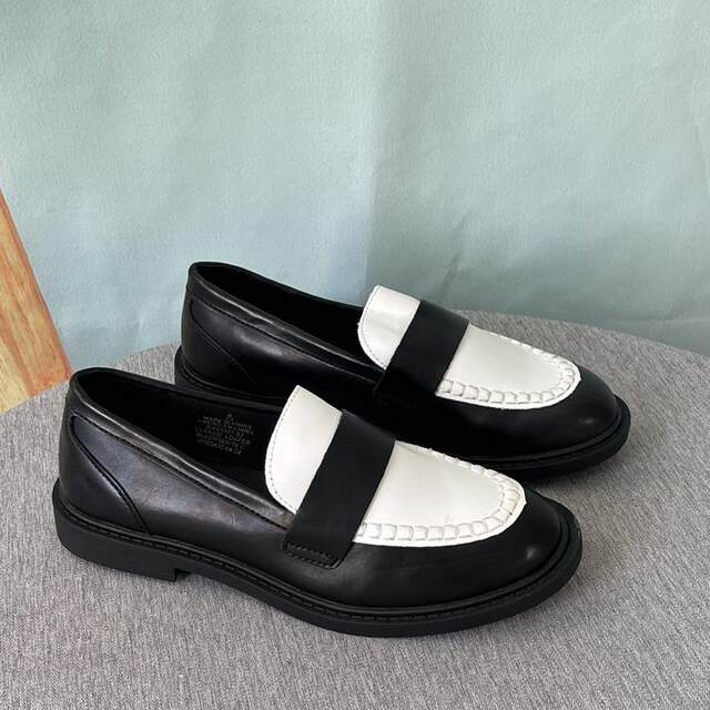 Foreign trade large size export women's loafers low heel small single shoes European and American fashion lazy Maillard color