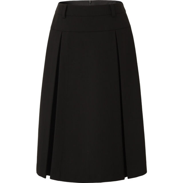 Yalida skirt commuter pleated a-line skirt for women 25 summer new large size midskirt casual black umbrella skirt