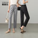 Yalida gray cigarette pants new straight-leg pants for women summer trousers casual pants commuting women's pants