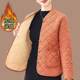 New mother's cotton-padded jacket with velvet in winter, thickened in autumn and winter for middle-aged and elderly small mothers, cotton-padded jackets, warm cotton-padded jackets
