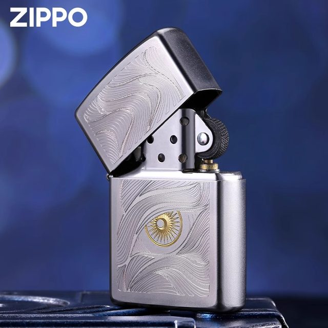 Zippo lighter official flagship genuine autumn water with eyes, kerosene windproof treasure with love gift for boyfriend