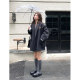 Adan Green Fruit Collar Double-Side Woolen Coat 2024 Winter Loose Temperament Versatile Short Woolen Woolen Coat Women
