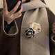 Camellia brooch ~ Retro French style high-end coat coat pin brooch autumn and winter bag accessories