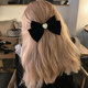 Pearl Love Bow Hair Clip ~ Black Clip High-end Retro French Style Top Clip Hair Accessory