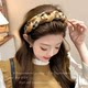 High skull top coffee color hair hoop women's autumn and winter Meirad's head hoop hair bundle high -level induction cable pressure hair card headgear
