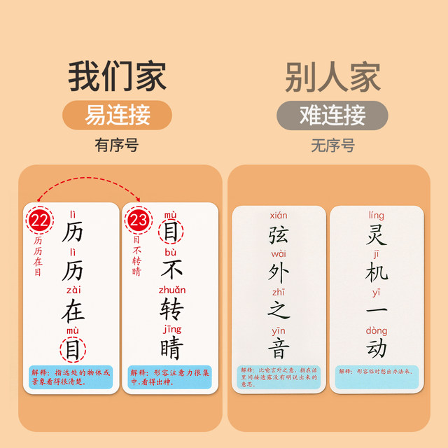 Idioms connecting dragon poker primary school student card puzzle toy card children to see picture guess card game words