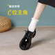 Leather loafers women's 2025 spring and autumn new flat single shoes Mary Jane black thick sole British style small leather shoes