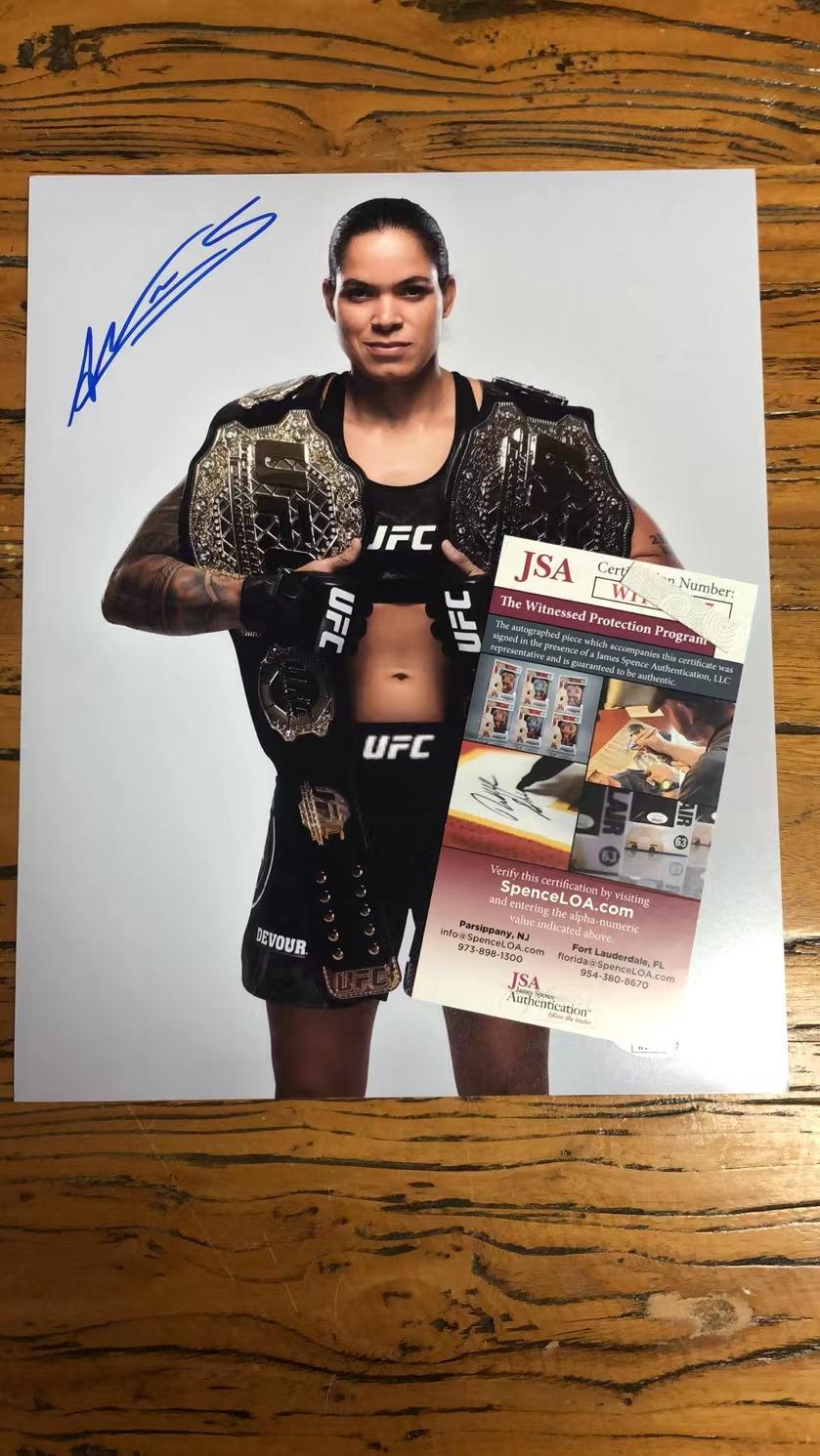 阿曼达·努内斯amanda nunes亲笔签名母狮jsa认证