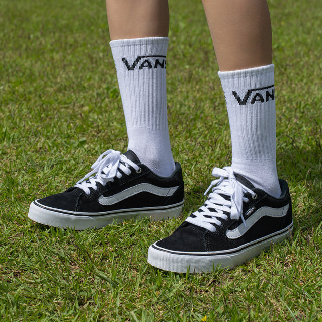 Vans official Faulkner cool black American classic thin velvet men's shoes