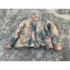 4386 Soft and waxy ramie printed loose cotton coat Traditional hand-sewn buttoned slant-breasted cotton coat