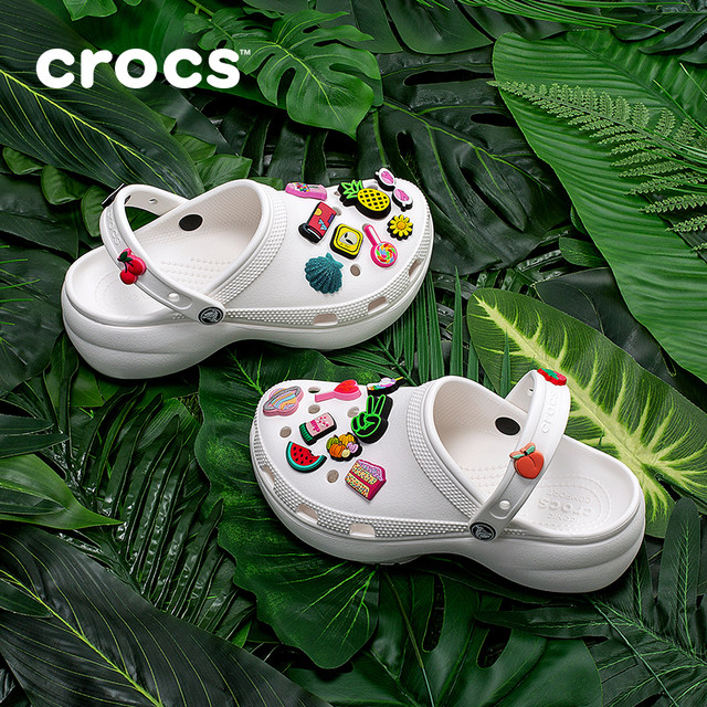 Crocs Crocs thick-soled cloud hole shoes high heel sandals beach shoes garden shoes women's shoes 206750