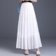 2024 Spring and Summer New Black Slimming Versatile Cake Skirt High Waist Large Size A-Line Long Skirt Pleated Skirt Umbrella Skirt