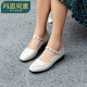 Mom's shoes, genuine leather soft-soled flat shoes, women's comfortable Mary Jane shoes, middle-aged large size, non-slip, versatile women's shoes