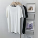 Modal pocket round neck short-sleeved T-shirt for women raglan sleeves design loose solid color dance training suit training suit T-shirt
