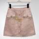 Monoton style autumn and winter fashionable slim floral wool A-line short skirt single-breasted versatile temperament skirt women SA0512