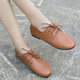 2025 New Spring Flat Shoes Genuine Leather Casual Small Leather Shoes Pregnant Women Soft Sole Mom Flat Heels Large Size Women's Shoes