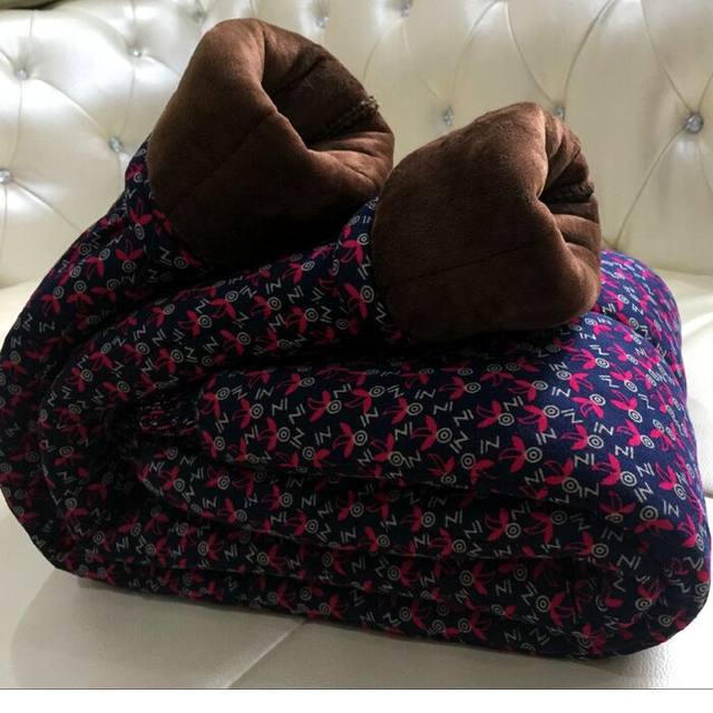 Elderly women's winter velvet thickened three-layer warm Northeastern mother's high-waisted loose grandma camel velvet cotton pants for men