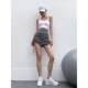 Open-shift without zipper customization and no withdrawal fitness girl naked high-waist sports shorts hip drawstring half