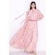 Meifei shirt shirt women's top print 2025 spring and summer new French style high-end bow streamer rose