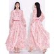 Meifei shirt shirt women's top print 2025 spring and summer new French style high-end bow streamer rose