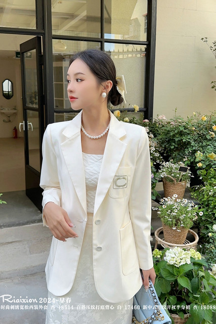 Customized special price RIAIXION Early Spring European Station 18514 Women's Temperament Loose Suit Jacket