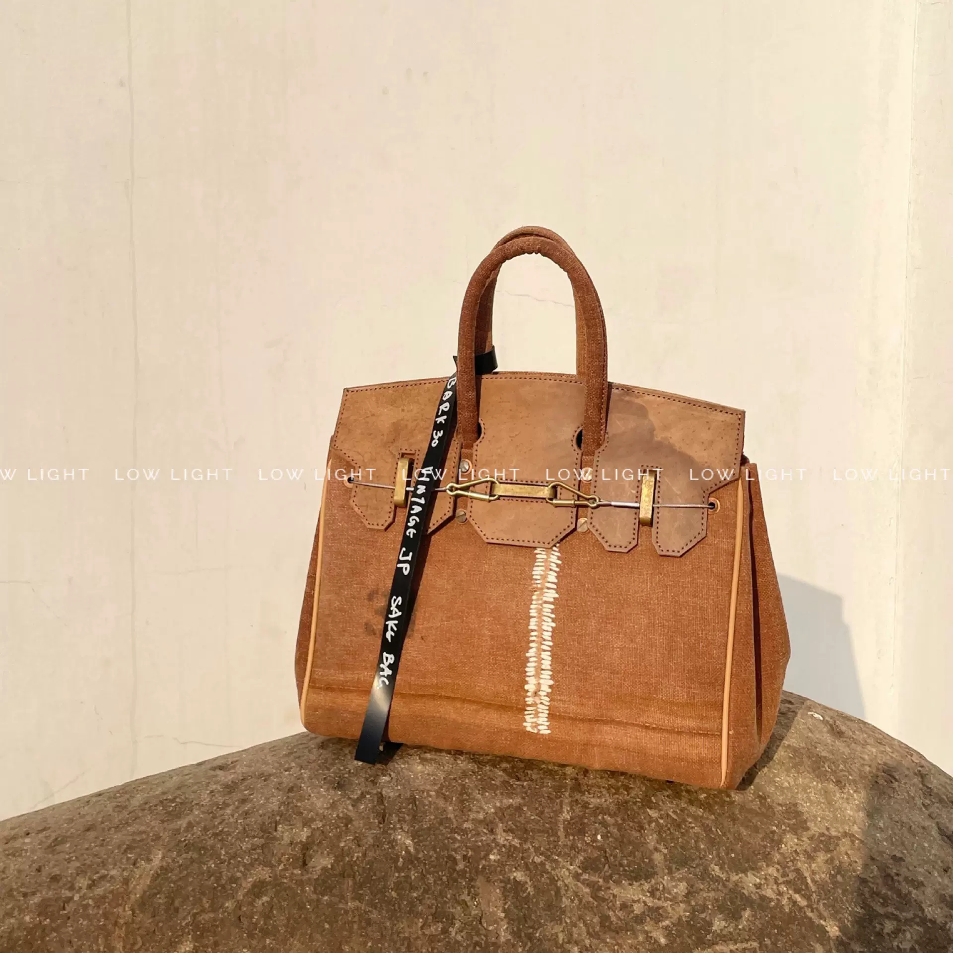 六折」Ierib 日本手工柿子染色31cm 酒袋BARK BAG 手提包- Taobao