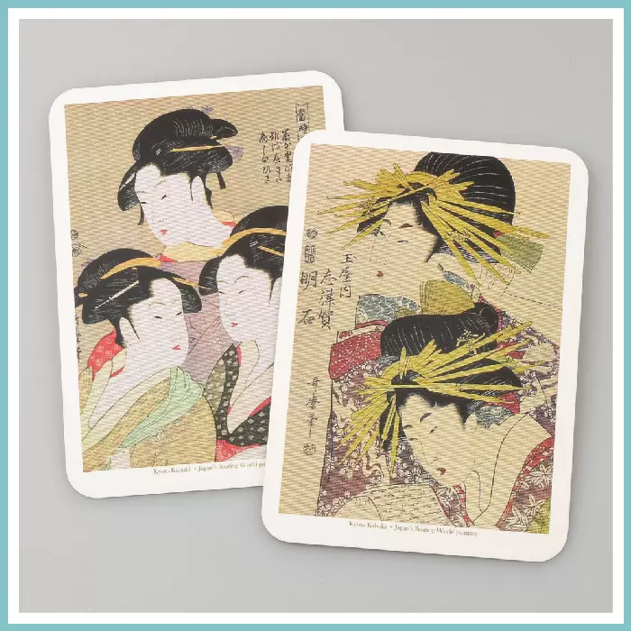 复古怀旧日本古典画浮世绘京都歌舞伎ins拍照背景卡片明信片2张