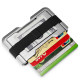 Creative mini metal wallet men's aluminum alloy nfc anti-theft credit card holder genuine leather vertical ultra-thin small wallet