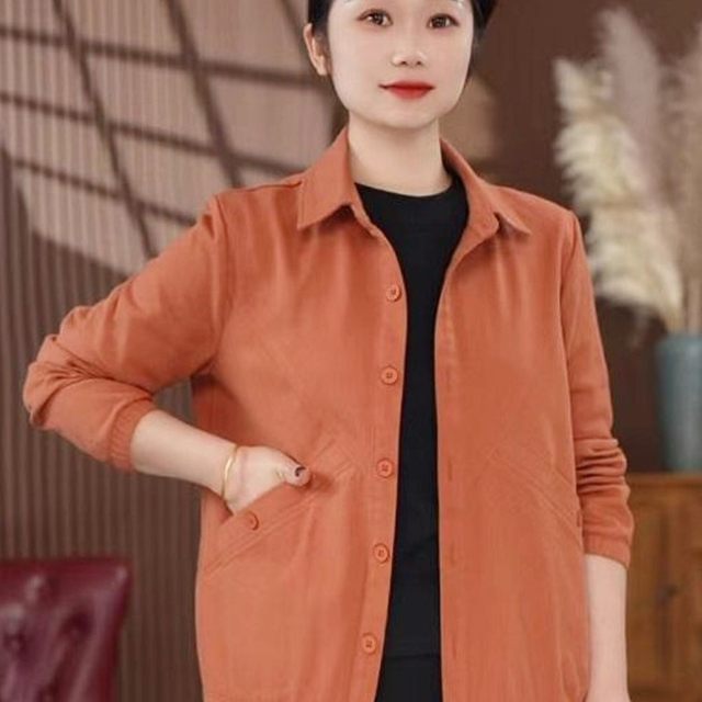 
Casual Solid Color Washed Denim Jacket 2025 Autumn New Fashion Versatile Mother's Wear Large Size Age Reduction Cardigan B3