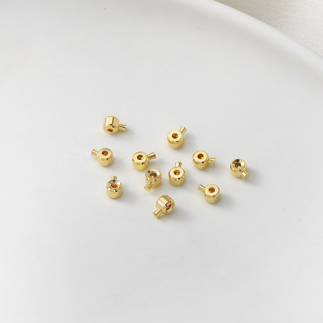 14K bag gold guarantee 18K silver color deduction buckle handmade DIY bracelet clip buckle buckle material accessories
