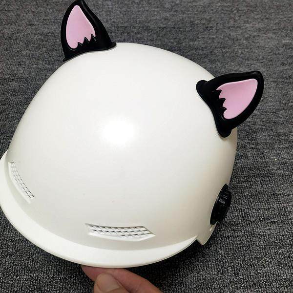 Electric vehicle helmet decoration motorcycle fox cat ears cute accessories bear ears personalized stickers half helmet decoration