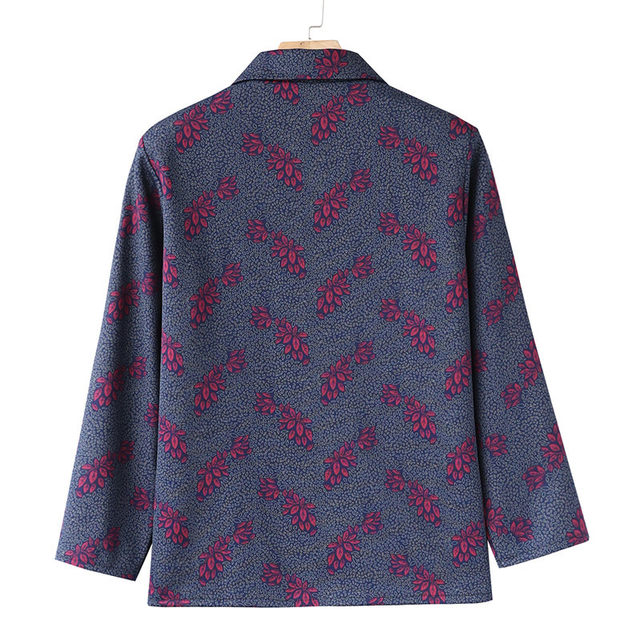 Middle -aged and elderly people in summer, grandma grandma shirt 60 -year -old 70 old lady set, elderly clothes spring and autumn mother dressing