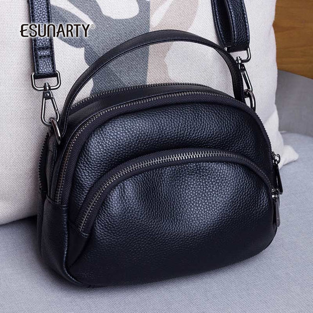 New small bag crossbody bag genuine leather 2024 new trendy fashion first layer cowhide shoulder bag women's portable shell bag