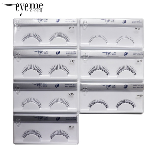 Korean Eyeme fake eyelashes single cluster V -type W -shaped makeup artist Royal Nature can repeat glueless 1 pair
