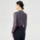
NAERSI/Narsi bow polka dot chiffon French shirt for women autumn long-sleeved ladies top