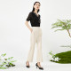 
NAERSI/Naersi temperament straight white casual pants for women 2025 summer commuting nine-point flared pants