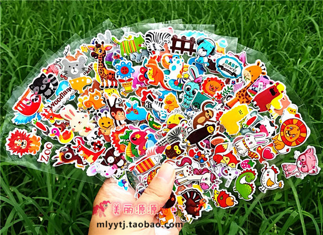 Value package children's cartoon sticker, toy anime three -dimensional sticker kindergarten early education package reward sticker