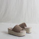 Street Camel Black Slippers Women's Summer Outerwear Genuine Leather Braided Versatile Platform Thick-soled Thick-soled Fish Mouth High-heeled Sandals