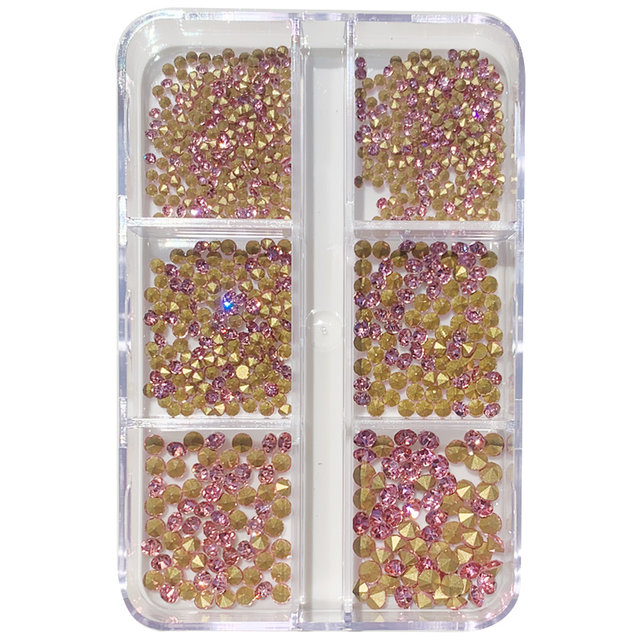 Nail art accessories, pointed bottom pile of diamonds, transparent ...