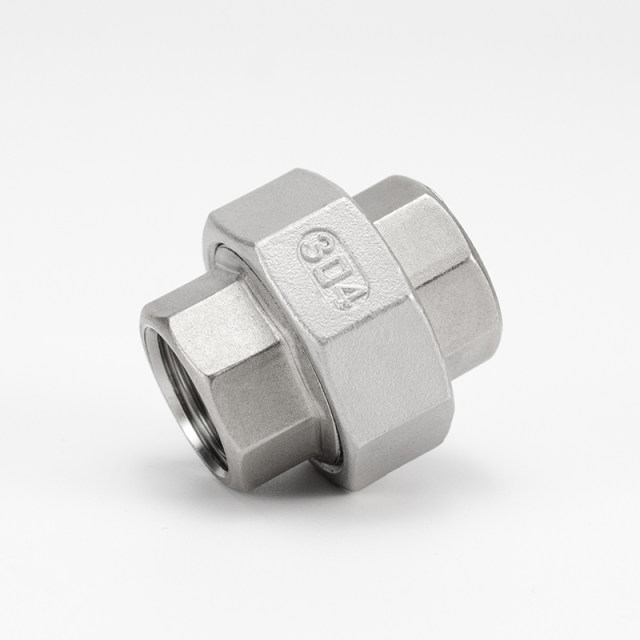 304 stainless steel cone surface union hard-sealed spherical surface union 316L oil non-oil screw inner screw thread 1 inch 4 minutes 6 minutes