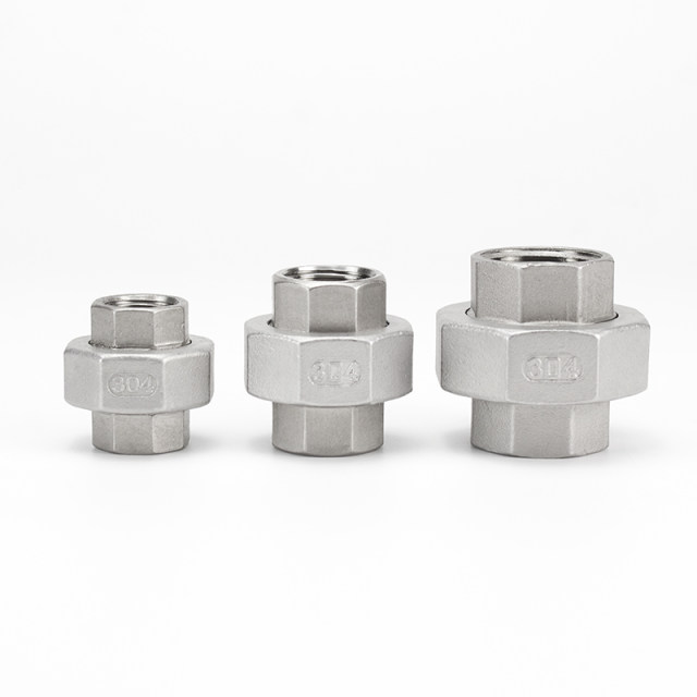304 stainless steel cone surface union hard-sealed spherical surface union 316L oil non-oil screw inner screw thread 1 inch 4 minutes 6 minutes