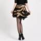 All-match three-dimensional layered cake skirt skirt miniskirt black mulberry silk pairing gold women's clothing spring and summer ma 4
