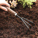 Japanese species flower tool garden art small shovel digging vegetables, home pine earth, three -tooth rake potted polychide shovel shovel
