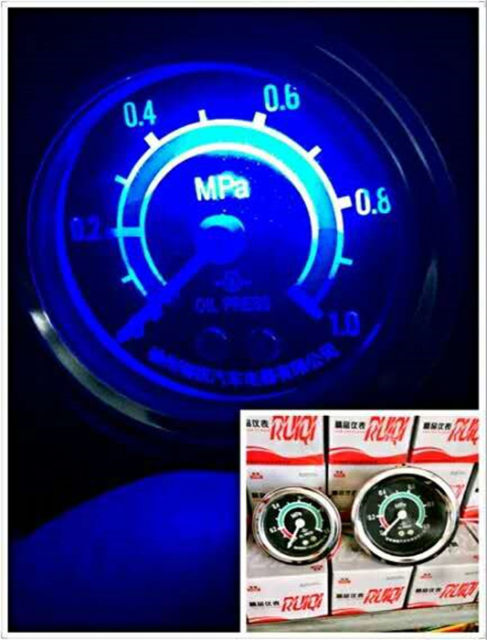 
Truck Truck Loader Engineering Machinery Intuitive Oil Pressure Gauge Oil Gauge Tube with Light LED Oil Tube