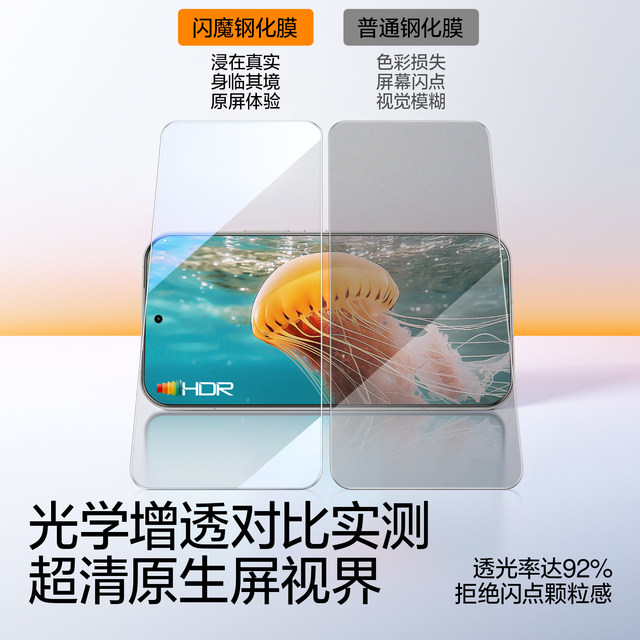 Flash magic suitable for Redmi k90 tempered film Redmi k90promax mobile phone film ultrasonic second unlock redmi champion version new anti-peep protection frosted Xiaomi full screen sticker blue light high definition anti-