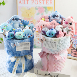 Stylish doll bouquet Star Baby Stitch doll girl birthday present to girlfriend Christmas Valentine