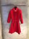 2019 new autumn red black lapel quarter sleeve trouser dress